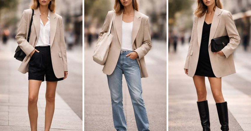 Cómo combinar un blazer oversize: 12 looks fáciles para oficina, finde y noche