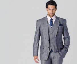 Cómo combinar un traje gris claro de hombre